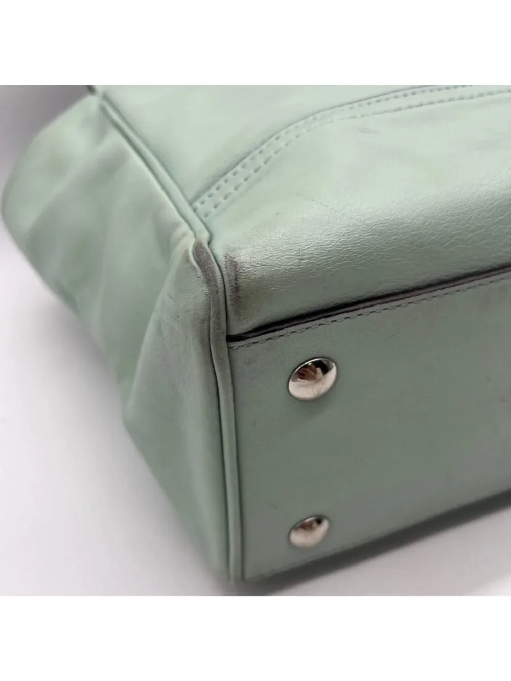 Coach Mint Legacy Candace Carryall Leather Satchel Bag 24201